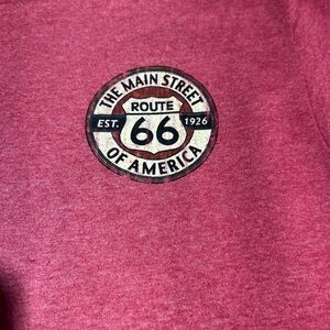 Gildan Men's Red Route 66 Graphic Tee